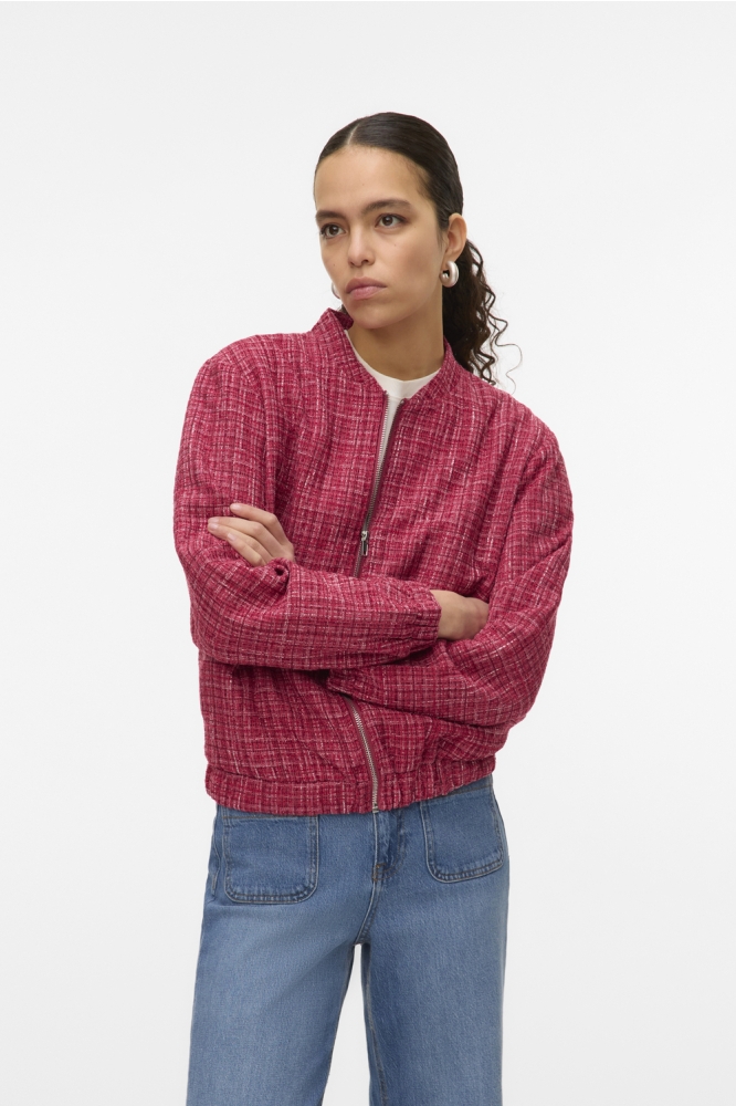 VMNATASHA LS BOUCLE BOMBER JACKET 10335903 GRANITA